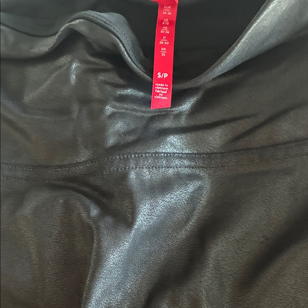 SPANX Shiny Black Leggings